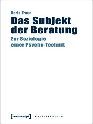 cover image of Das Subjekt der Beratung